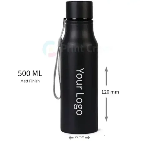 Steel Water Bottle 750 ml with a laser engraving your company logo